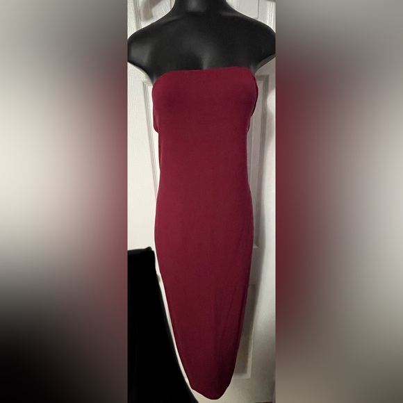 Plus cotton split back tube dress - SHEIN curve - Picture 2 of 6